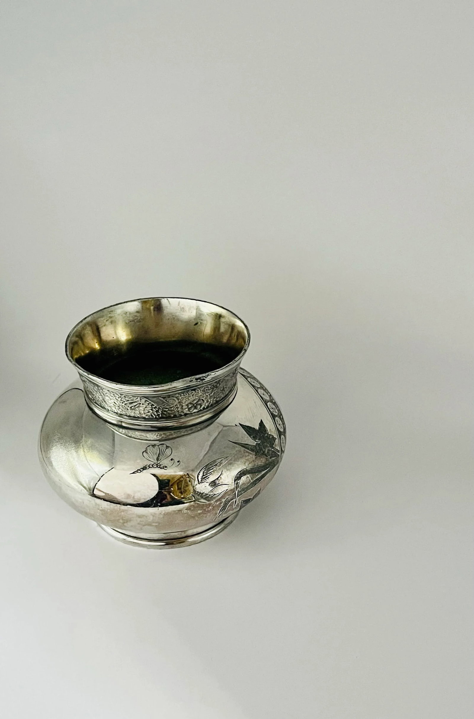 Vintage Silver-Plate Floral Jardiniere - 4