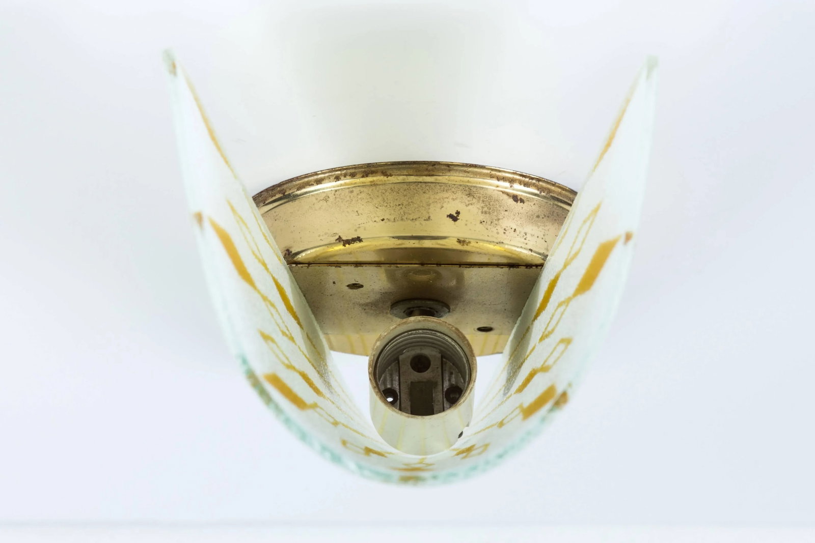 Mid-Century Sconce With Slipper Glass Shade - 7