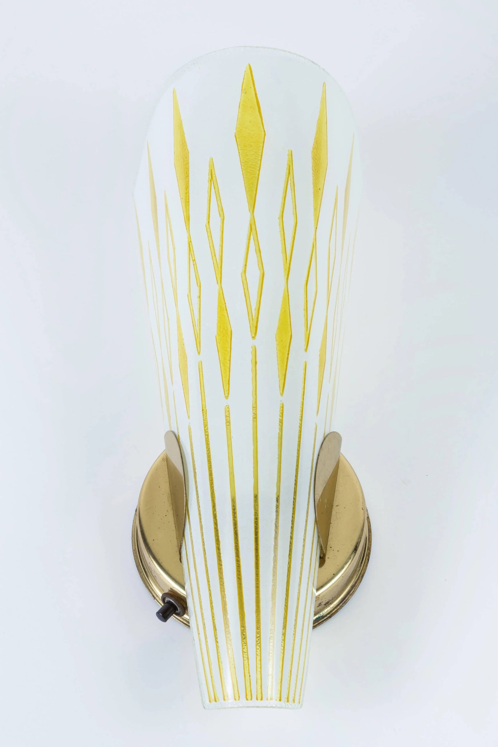 Mid-Century Sconce With Slipper Glass Shade - 8