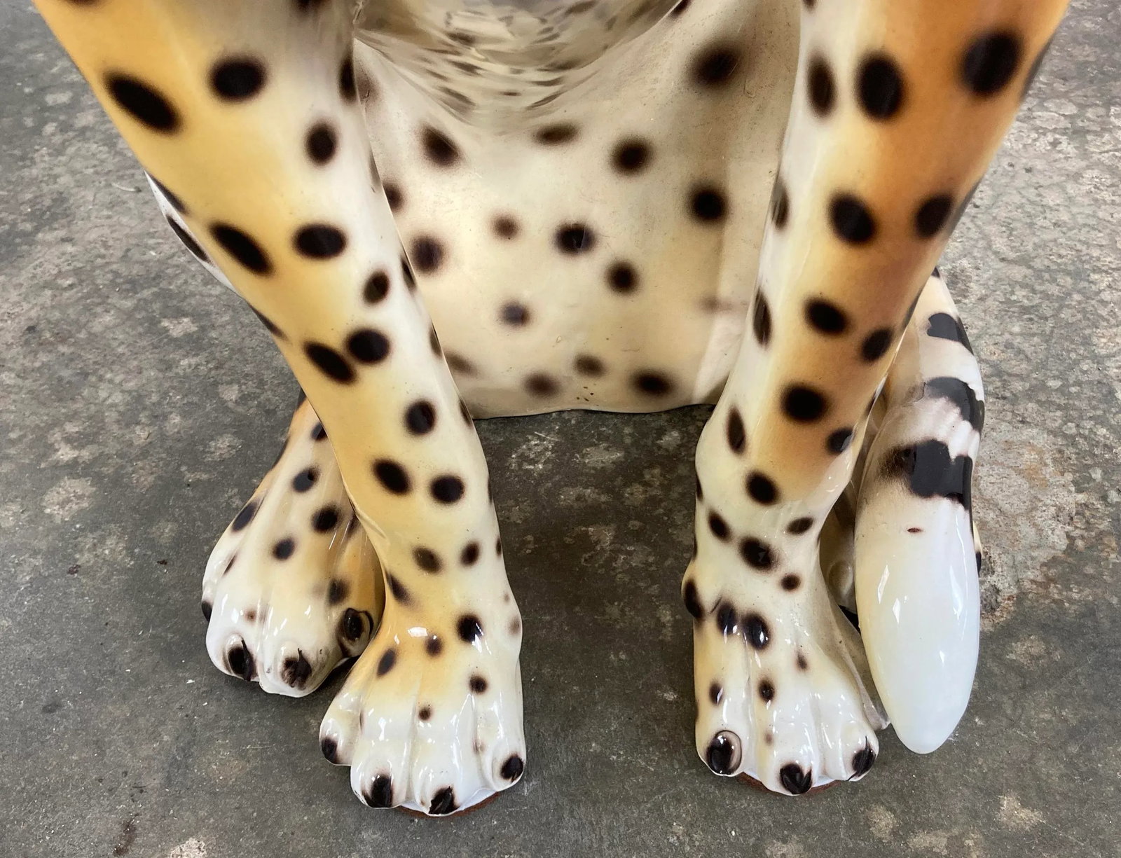Vintage Italian Capodimonte Ceramic Cheetah Sculpture - 10