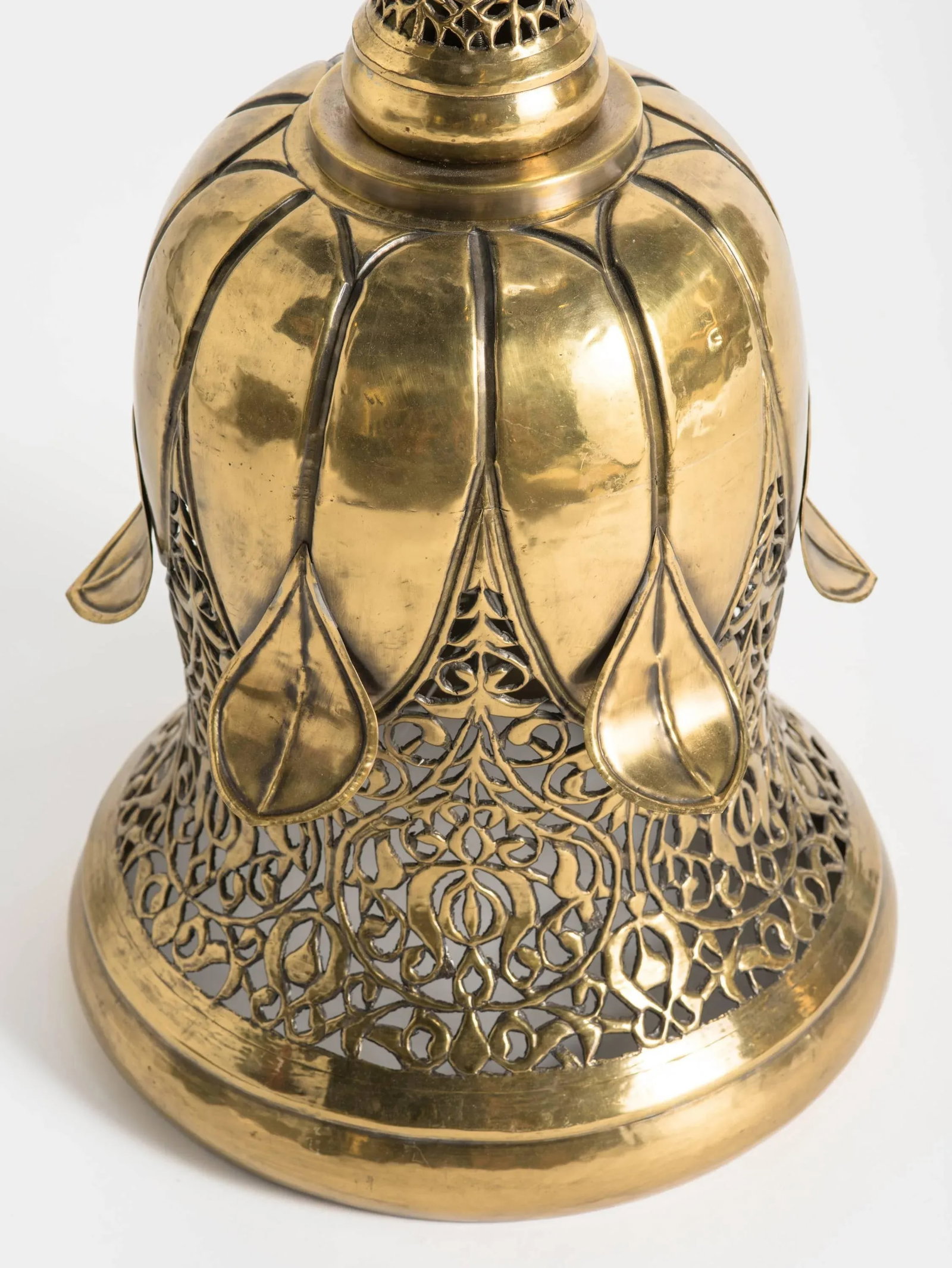 Large Brass Middle Eastern Table Lamp - 2