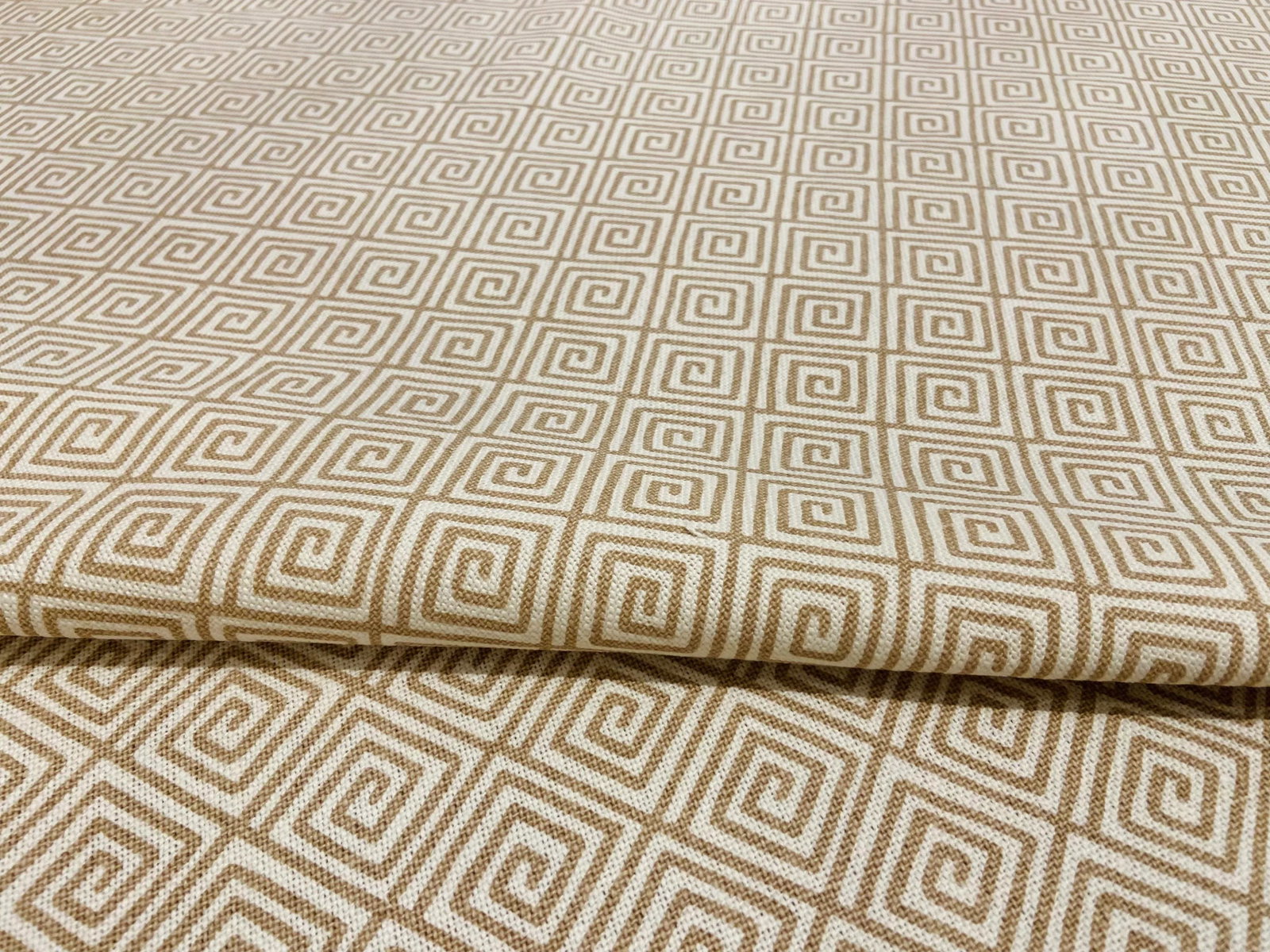 Schumacher Greek Kay Sand 174500 Designer Fabric - 6.5 Yards - 3