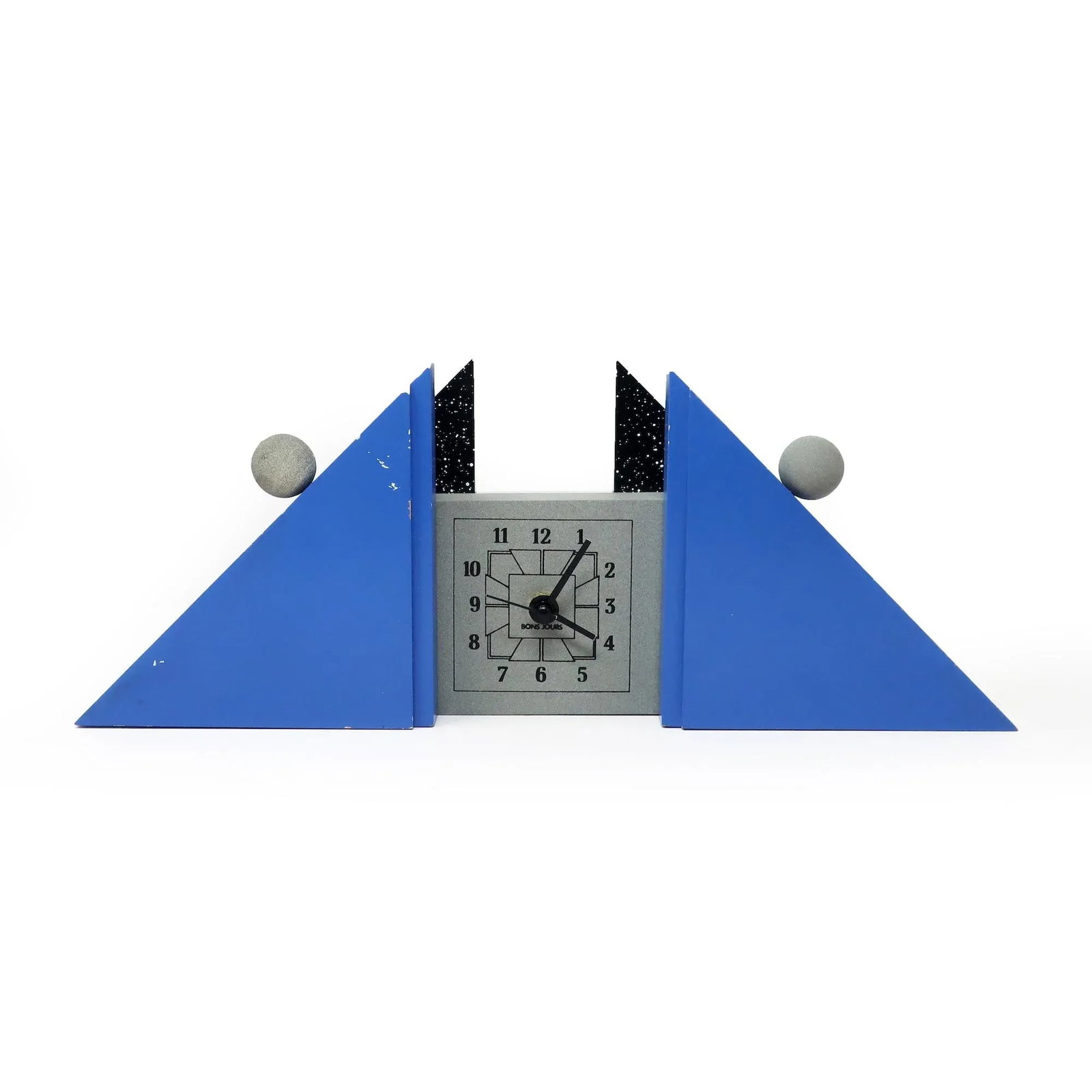 1980s French Postmodern Mantle Clock - 2
