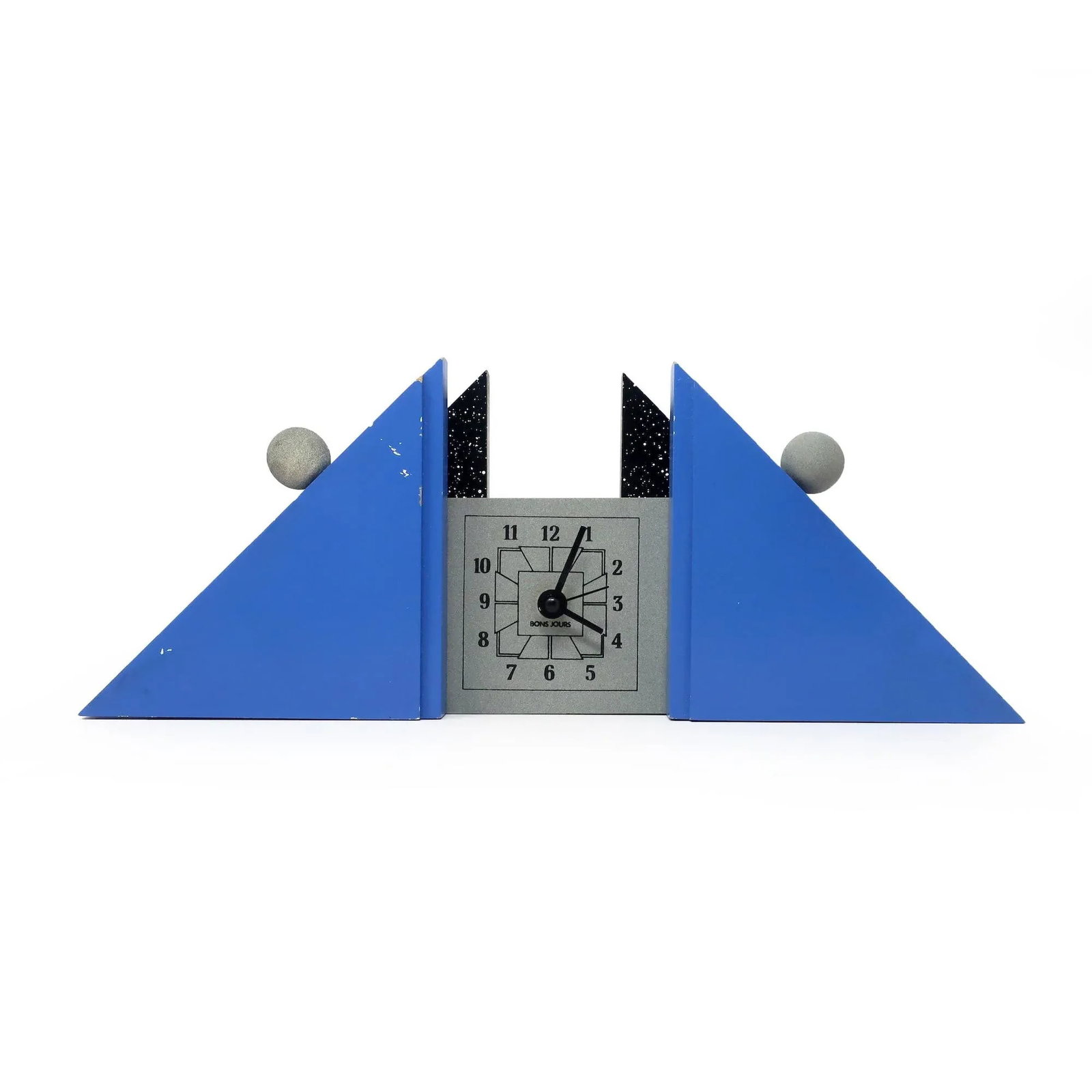 1980s French Postmodern Mantle Clock - 4