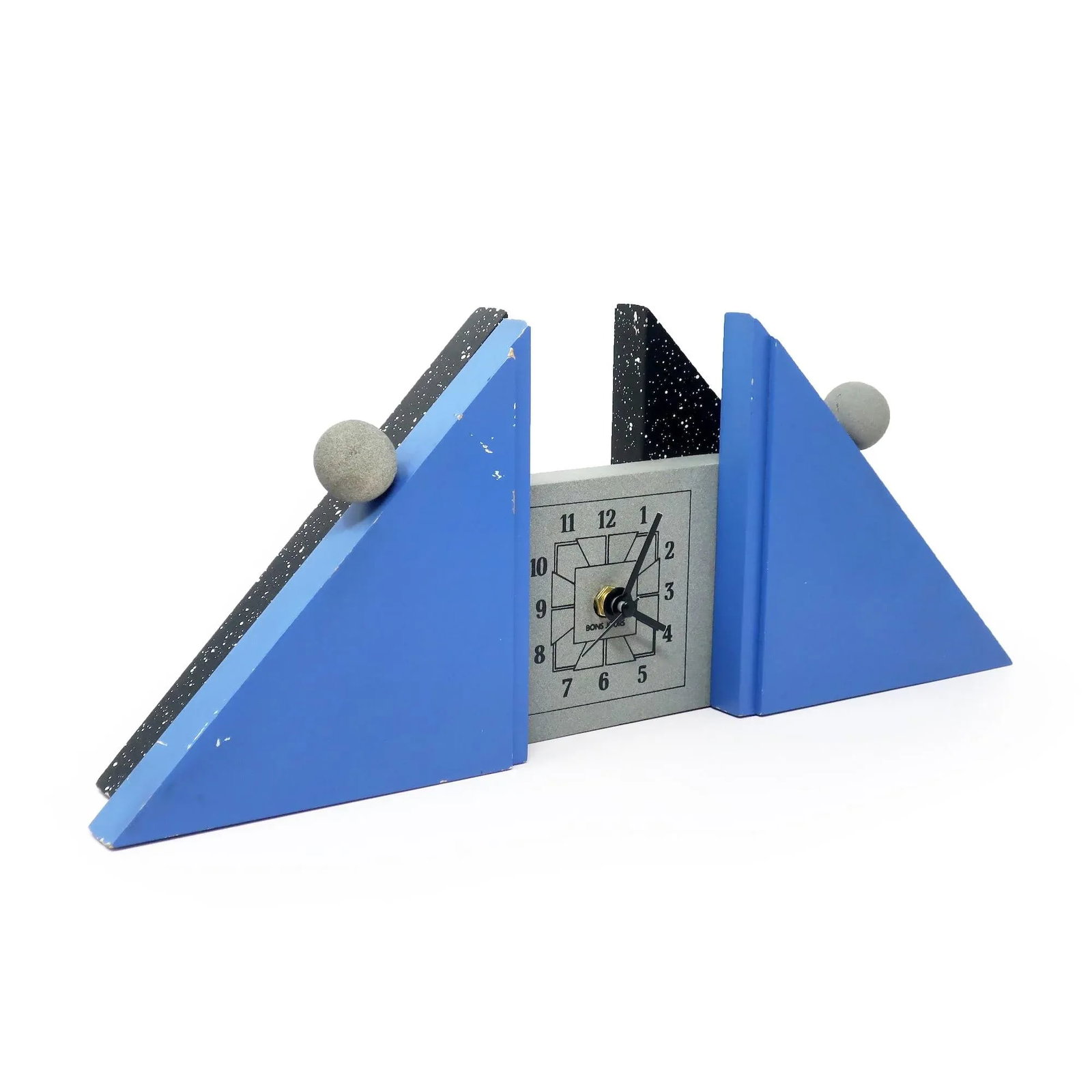 1980s French Postmodern Mantle Clock - 5
