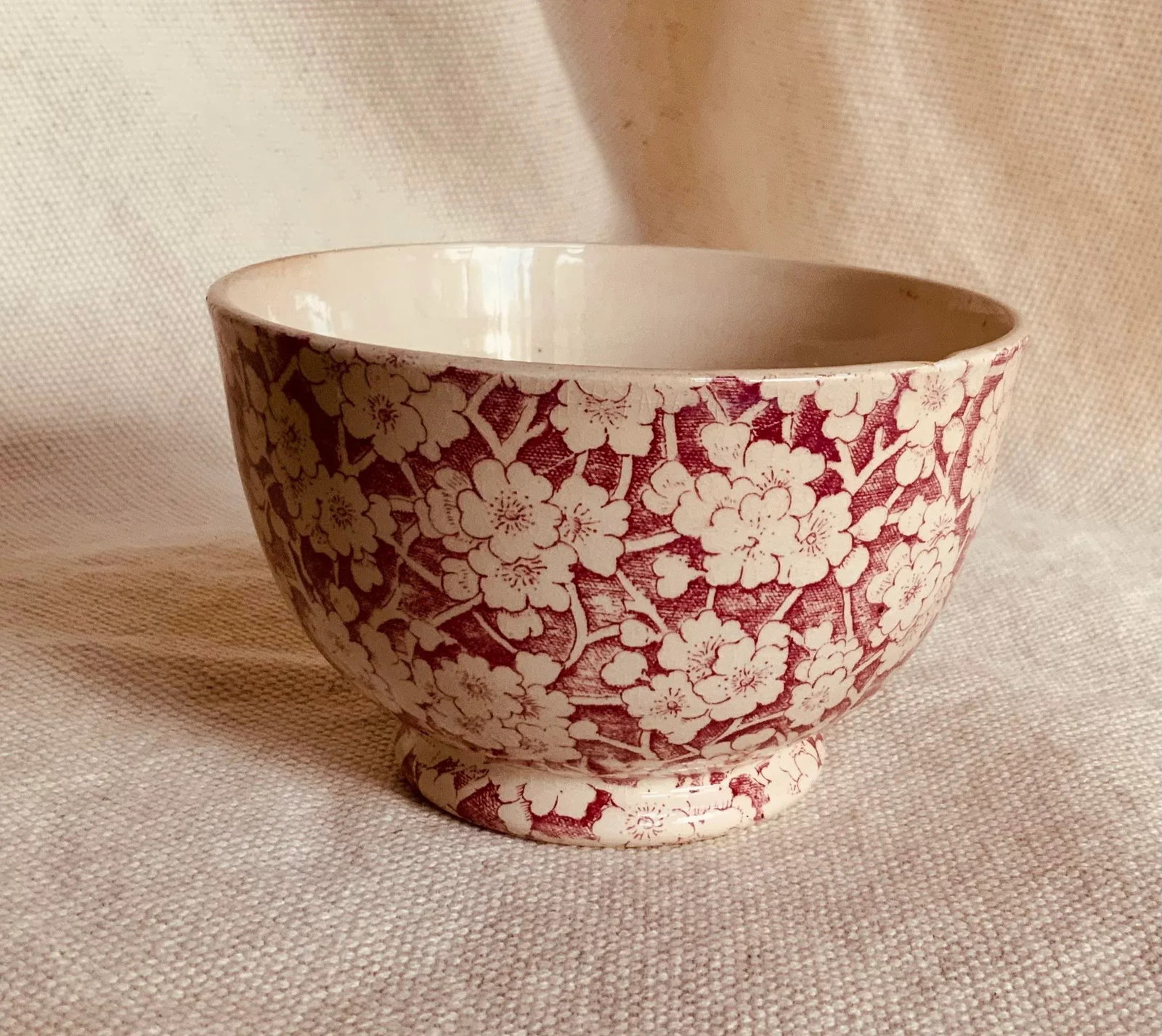 Antique Staffordshire Child's Tea Set, British Anchor Pottery, Apple Blossom Pattern, Circa 1850 - 12