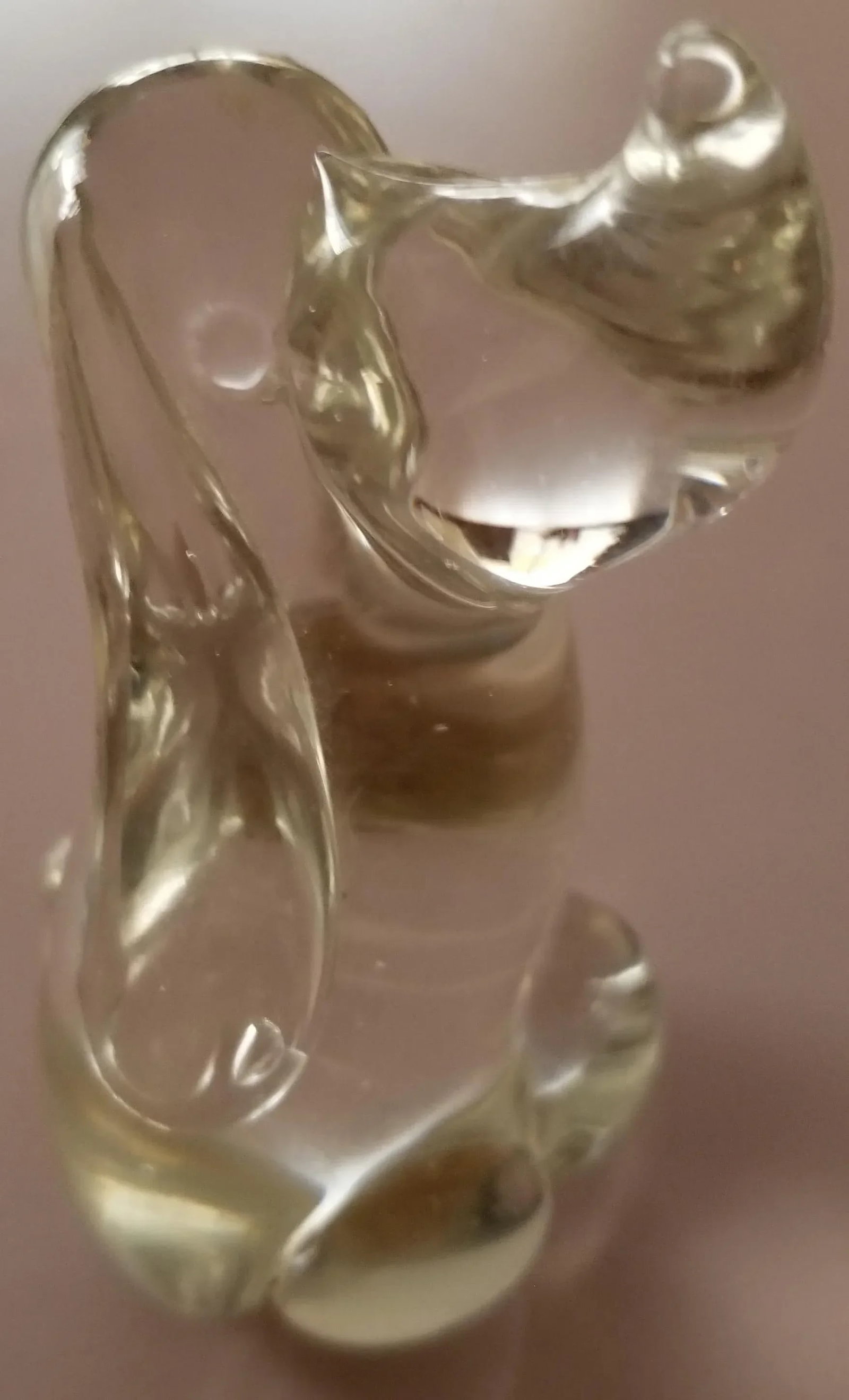 Basset Mid-Century Modern Glass Dog & Cat Figurines/Paperweights - a Pair - 4