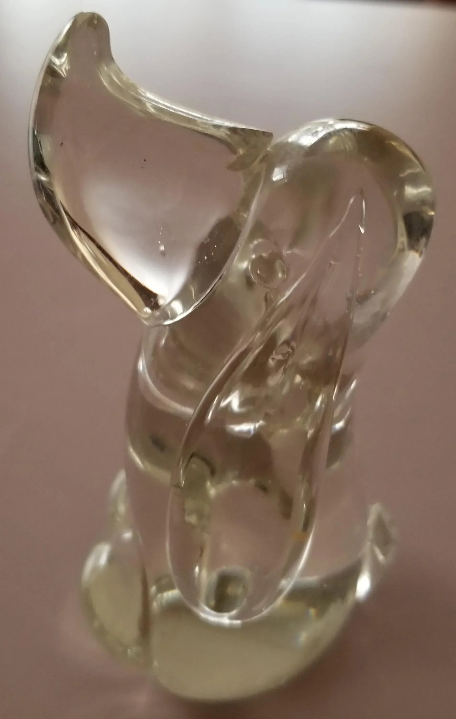 Basset Mid-Century Modern Glass Dog & Cat Figurines/Paperweights - a Pair - 6