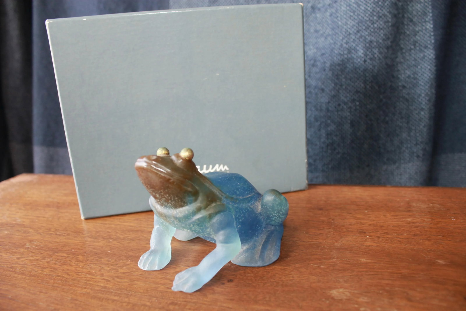 Daum France Crystal Art Large Frog - 3