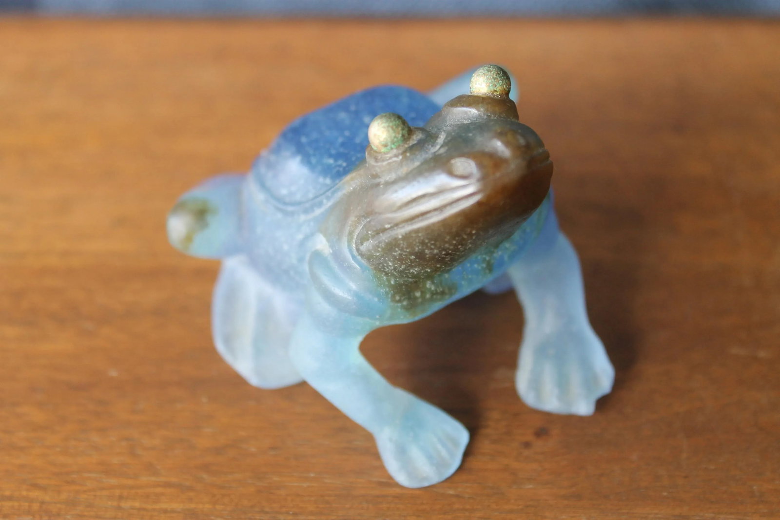 Daum France Crystal Art Large Frog - 5