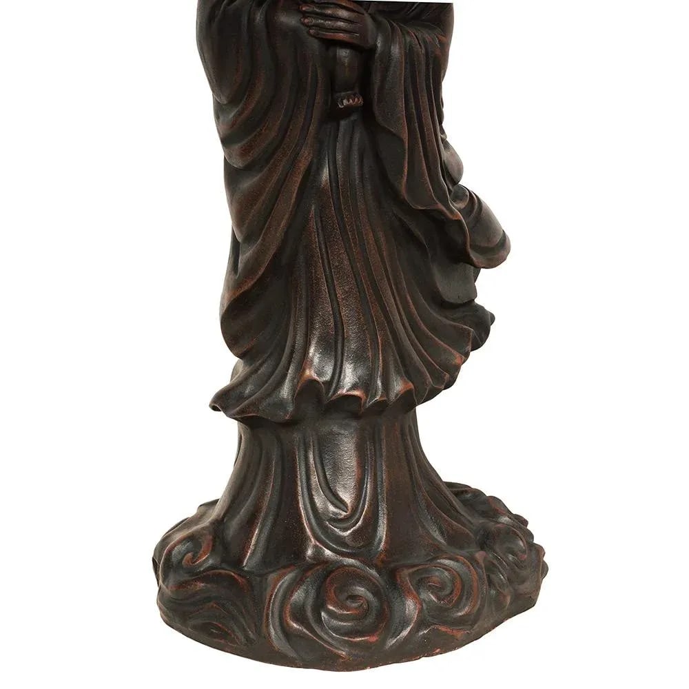 1950s Vintage Chinese Carved Purple Clay Kwan Yin Statuary - 6