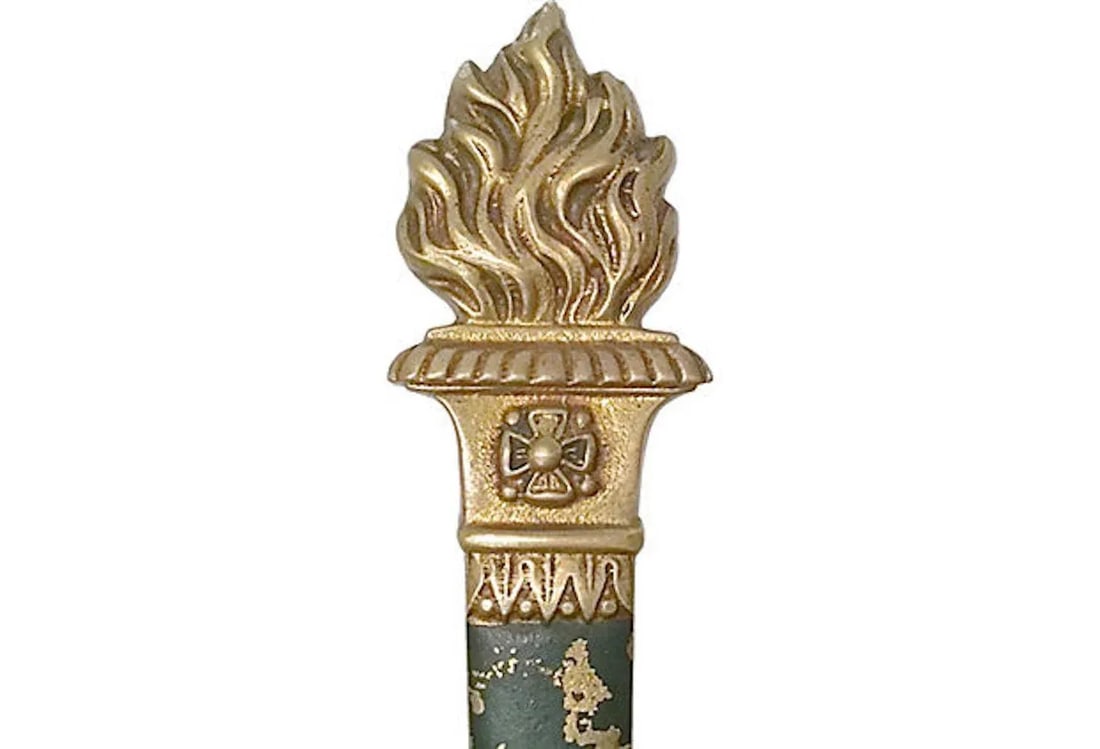 Antique French Empire Torch & Swan Sconces - a Pair - 6