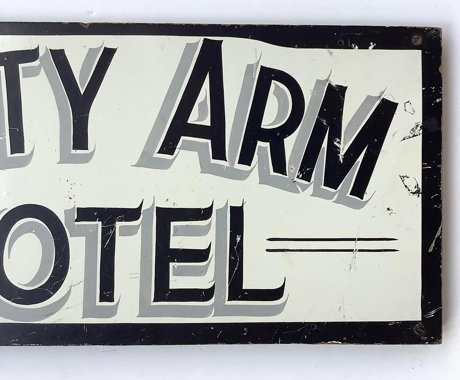 Vintage Empty Arm Hotel Sign - 3