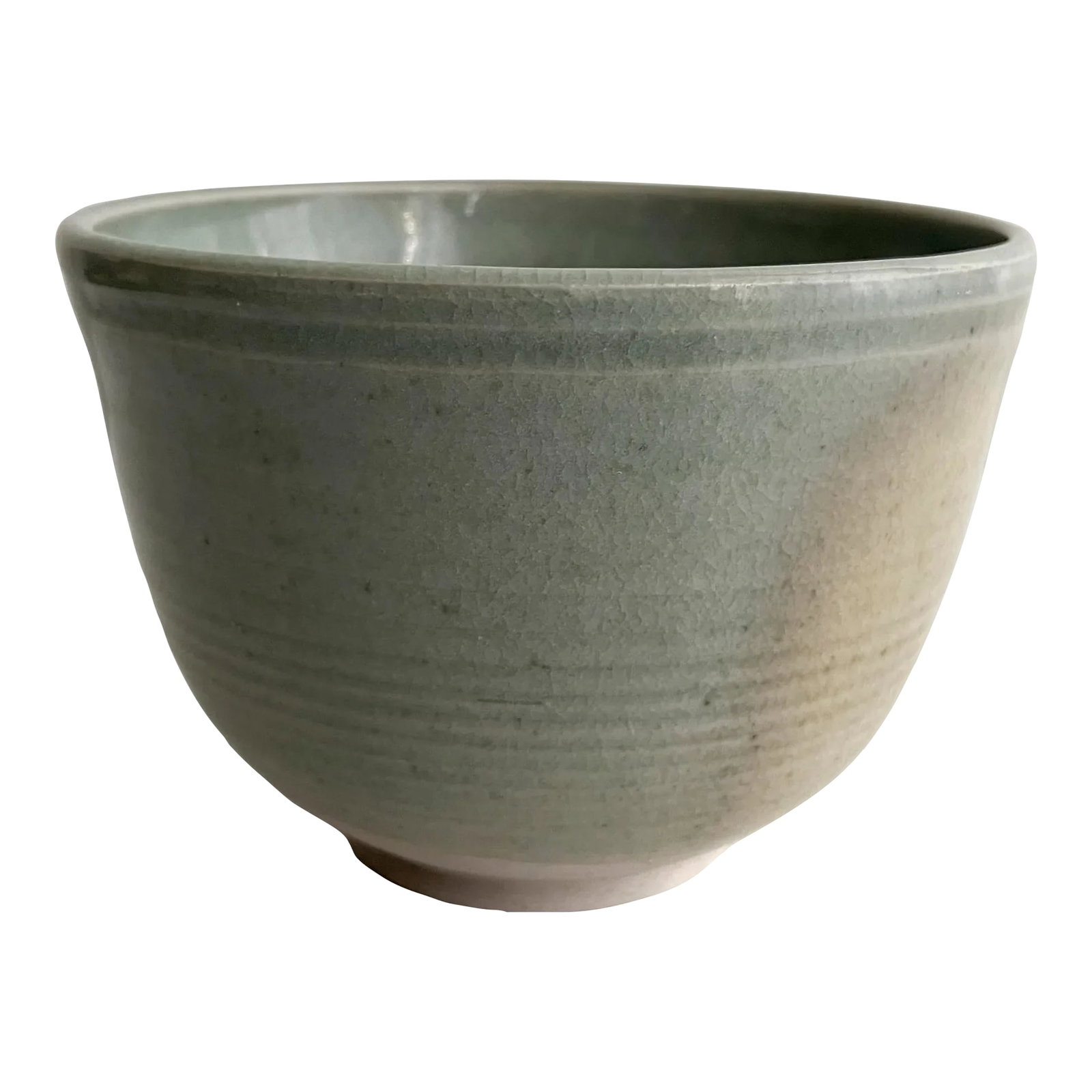 Vintage Sage Green and Tan Ceramic Bowl, Signed: Small handmade ceramic bowl, vintage 1989 Sage green and tan coloring Signed Rosita Very good condition. Crazing and a surface level crack. No functional damage. Dimensions: 4.75 inch diam. x 3.25 inc