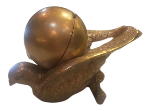 19th C. French Bronze Bird Inkwell: 19th Century French Bronze Bird Inkwell Gold , hinged lid, 5" W 3 4/2" D 4" Tall Condition: Alterations: Original Condition Unaltered Imperfections: Some Imperfections Condition Notes: Excellent !