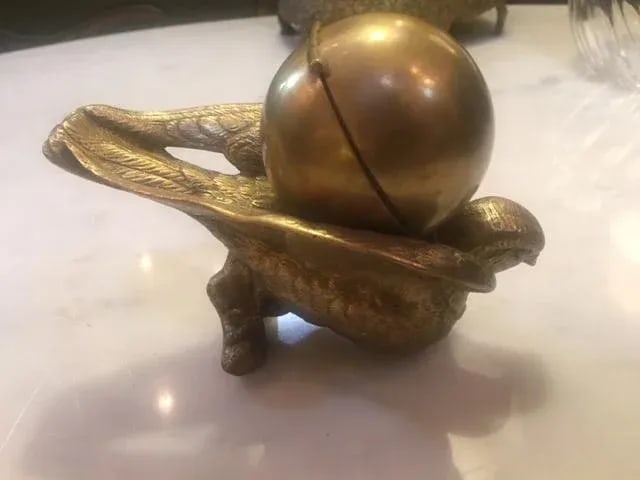 19th C. French Bronze Bird Inkwell - 2