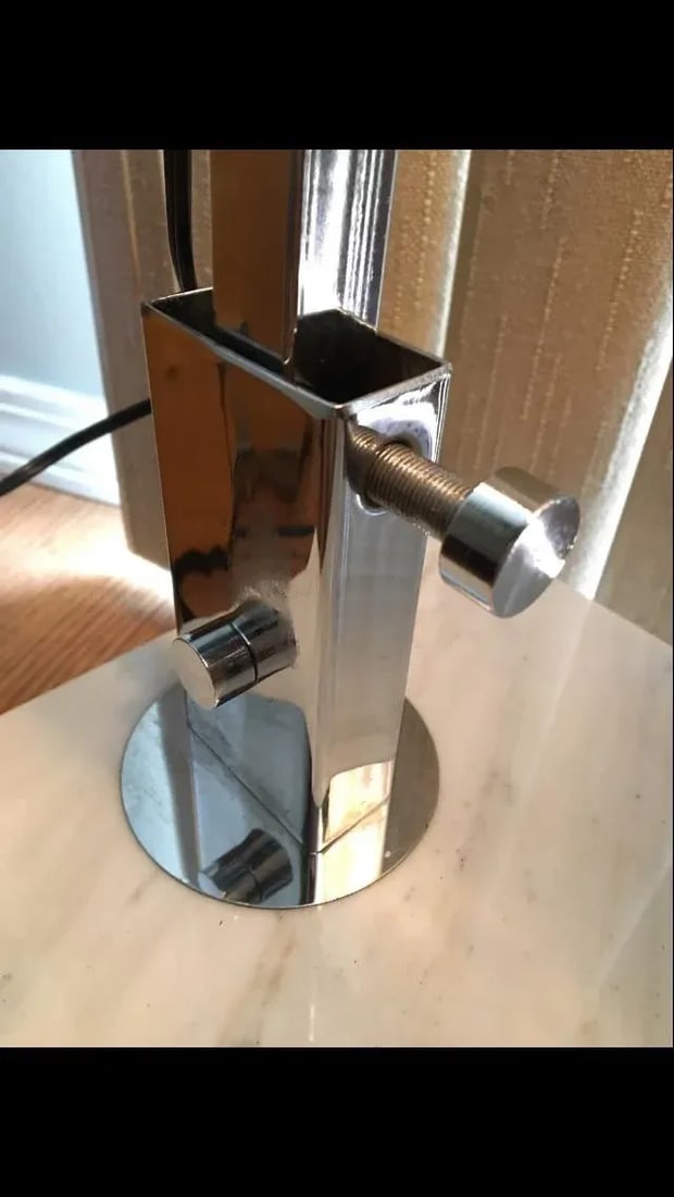 Mid-Century Chrome Floor Arch Telescoping Lamp - 6