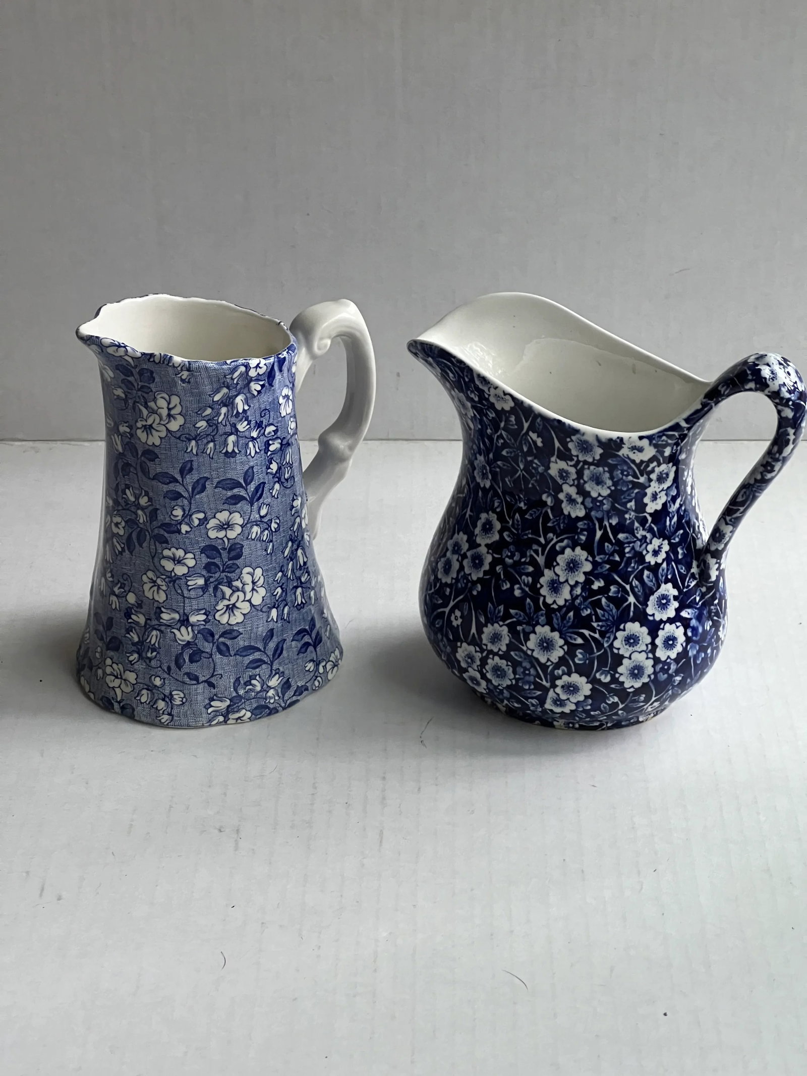 Calico Staffordshir Pitcher & Vintage England j.h. Weatherby & Sons Porcelain Charlotte Blue/White P - 3