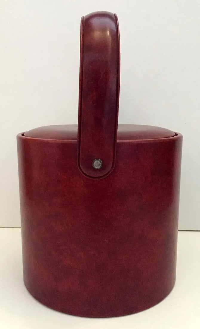 1960s George Briard Faux Leather Ice Bucket - 2