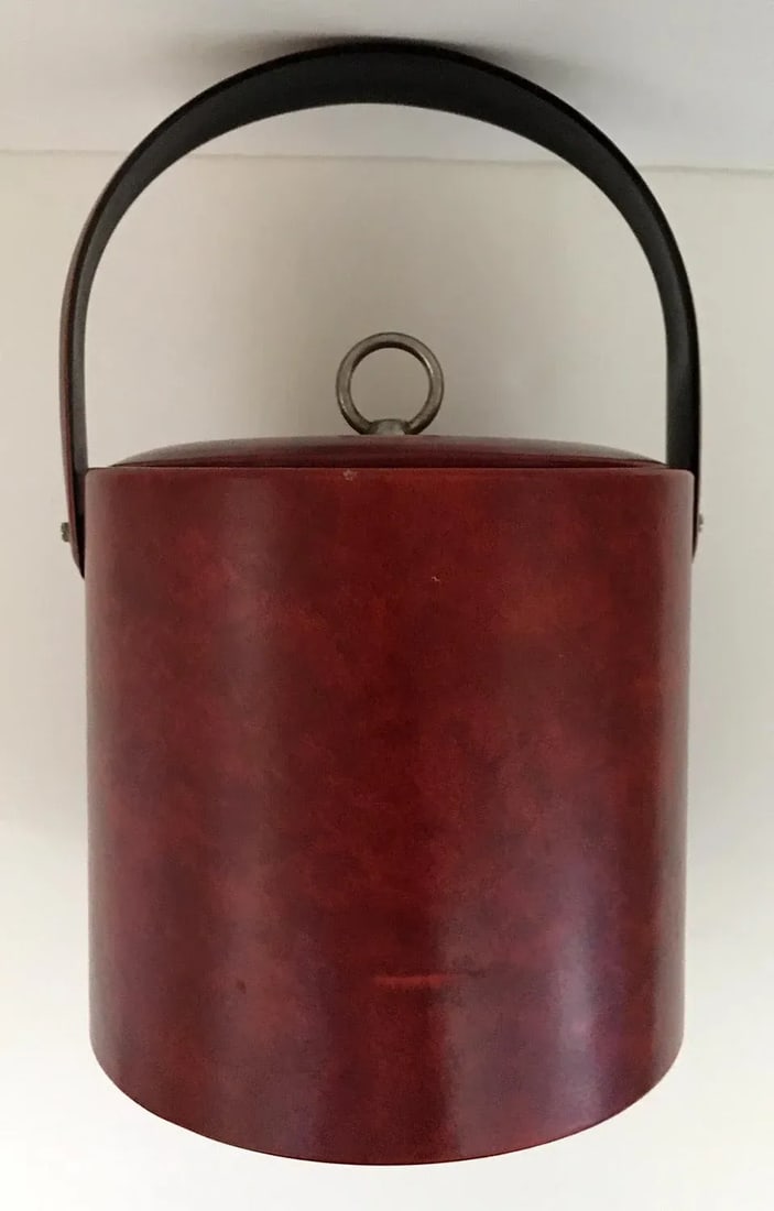 1960s George Briard Faux Leather Ice Bucket - 8
