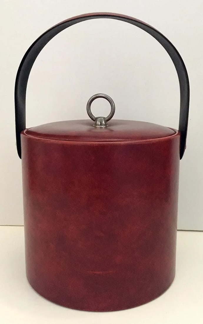 1960s George Briard Faux Leather Ice Bucket - 9