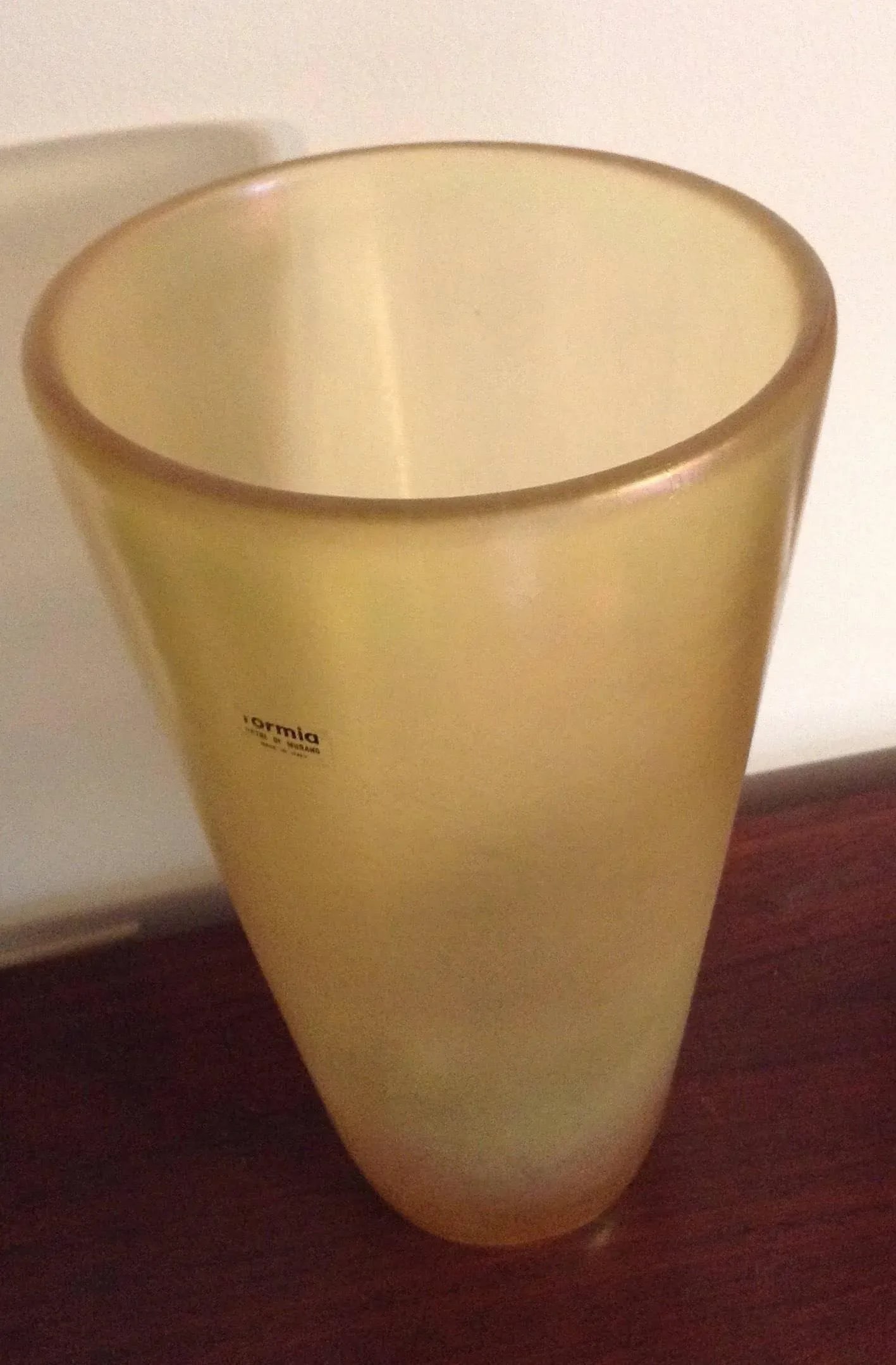 Vintage Formia Murano Oversized Vase 14 3/4 Tall - 3