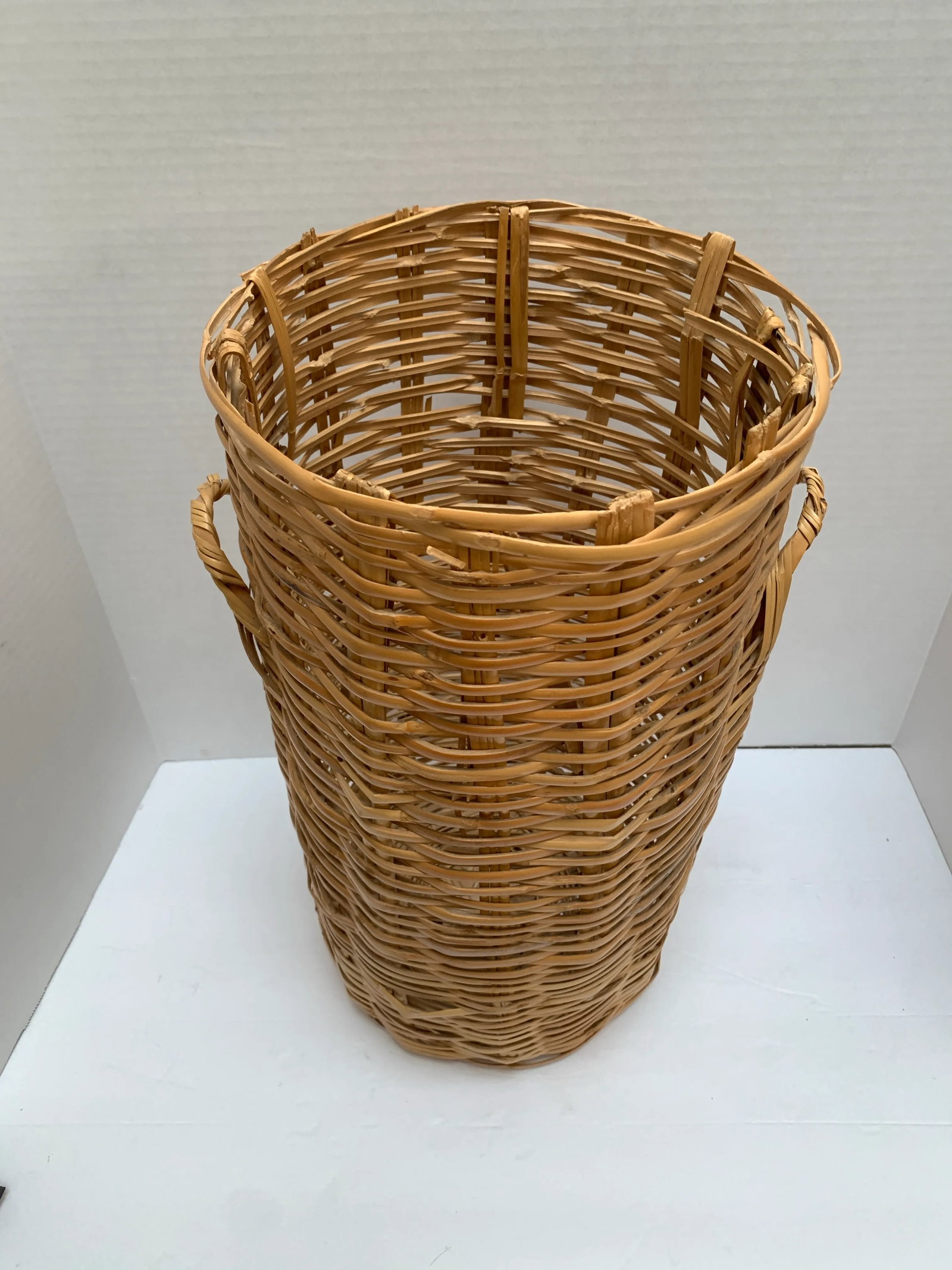 Tall Tan Rustic Vintage Basket - 3