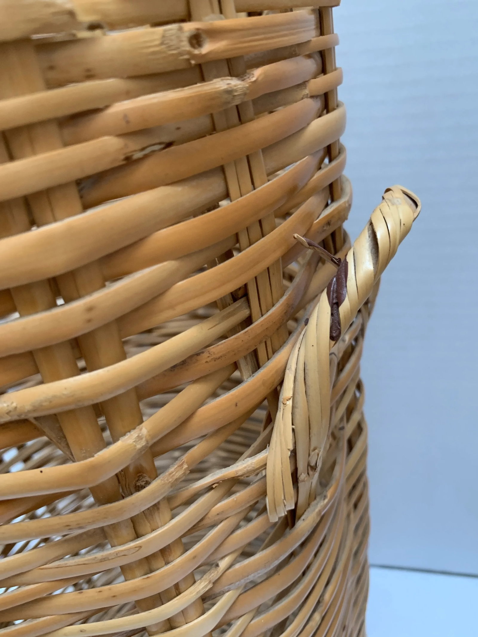 Tall Tan Rustic Vintage Basket - 4