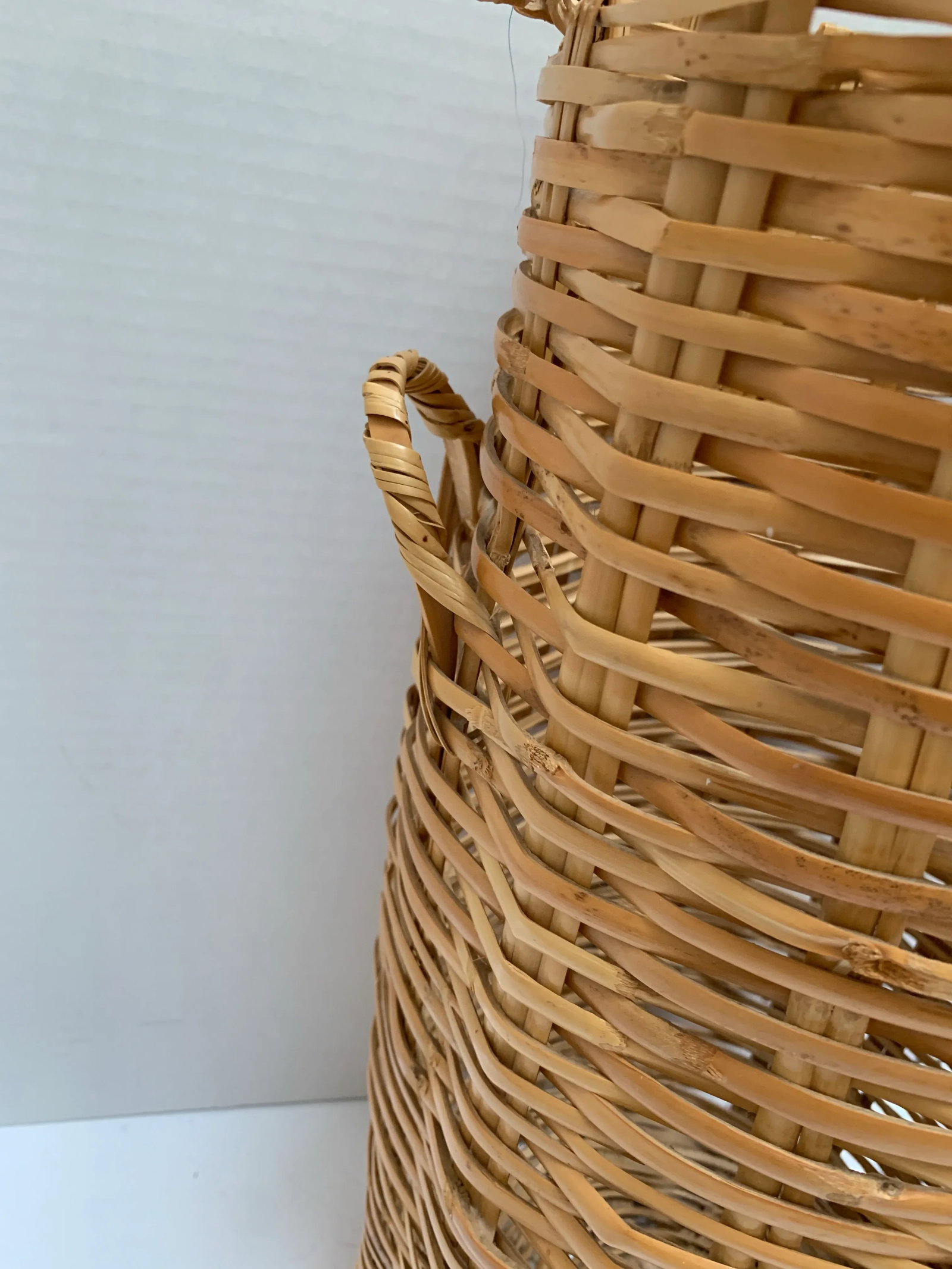 Tall Tan Rustic Vintage Basket - 6