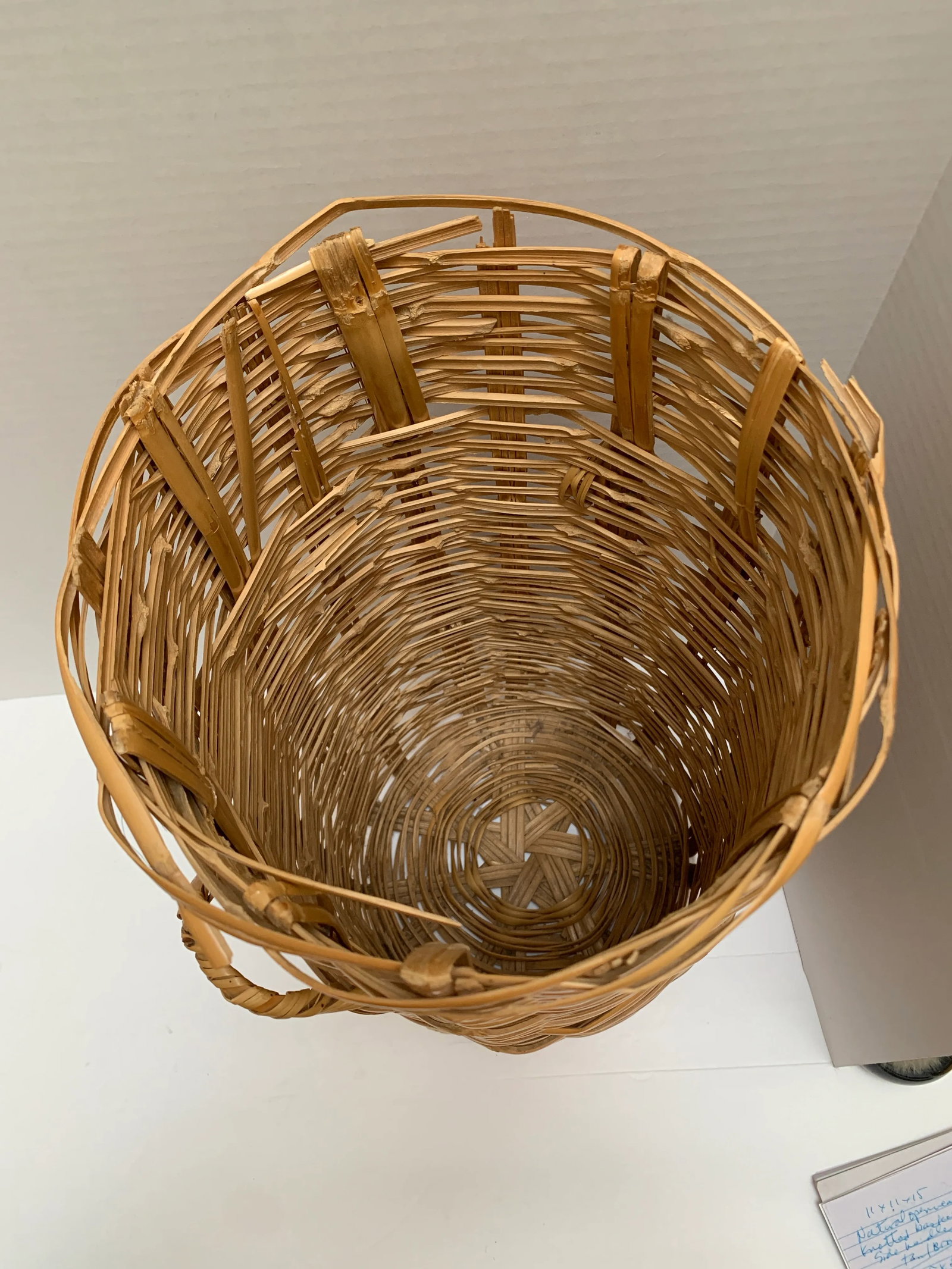 Tall Tan Rustic Vintage Basket - 9