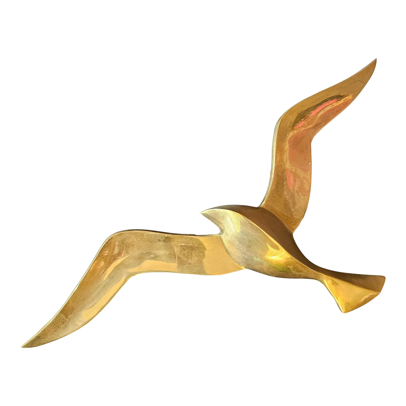 Vintage Brass MCM Flying Seagull Bird | Wall Decor (1 of 2)