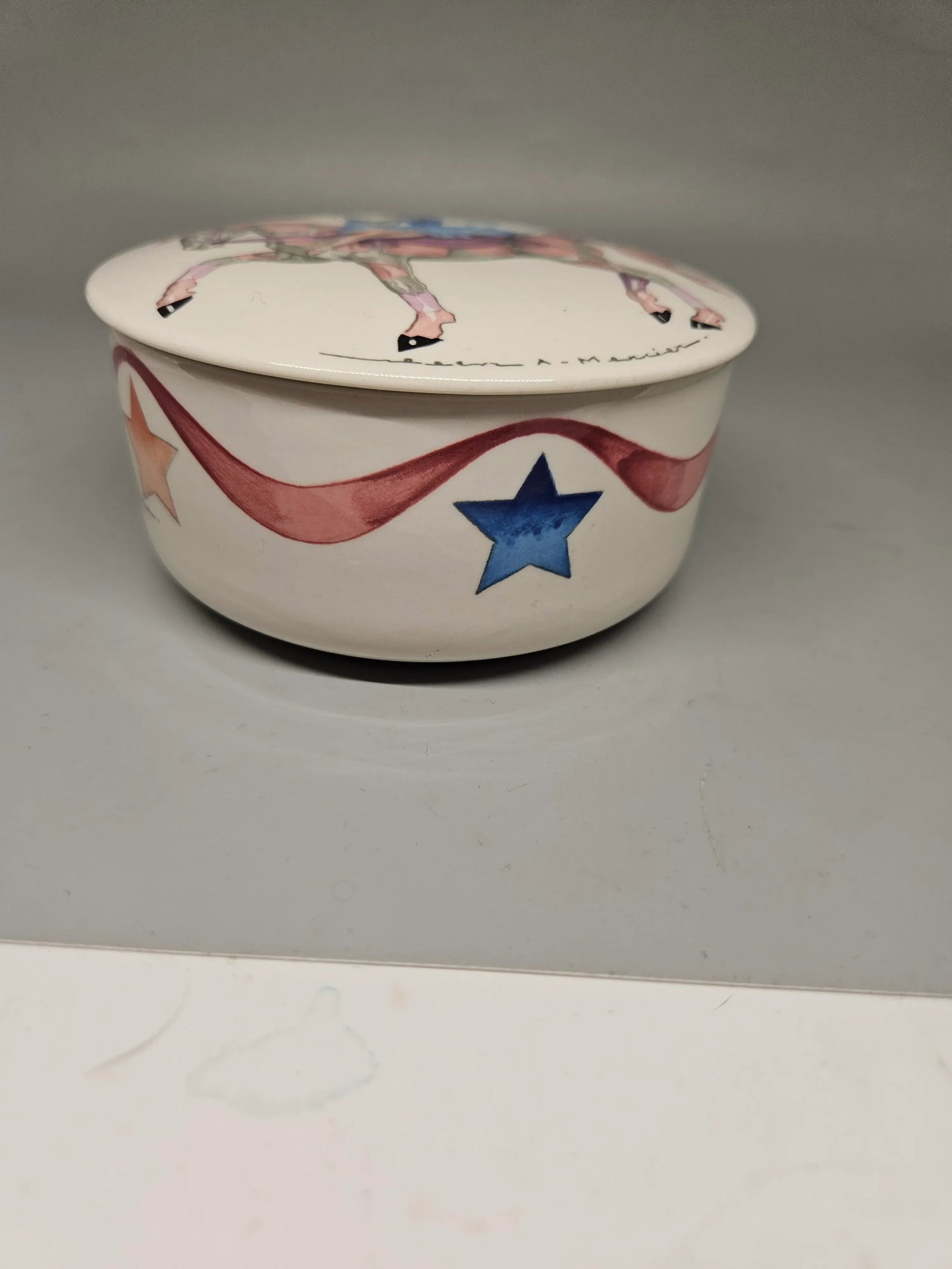 Villeroy & Boch Le Cirque Jean Mercier Porcelain Trinket Box Circus Horse Rider - 3