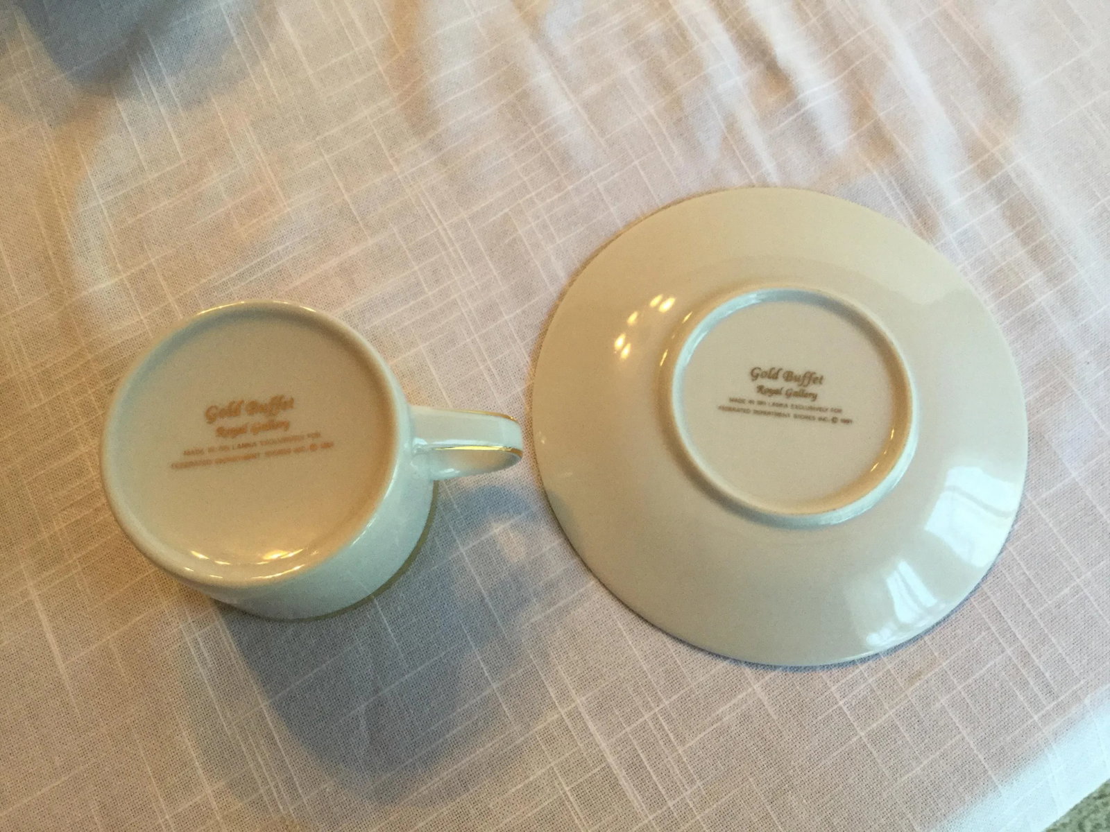 Vintage Royal Tettau Porcelain Espresso Cups & Saucers - Service for 7 - 10