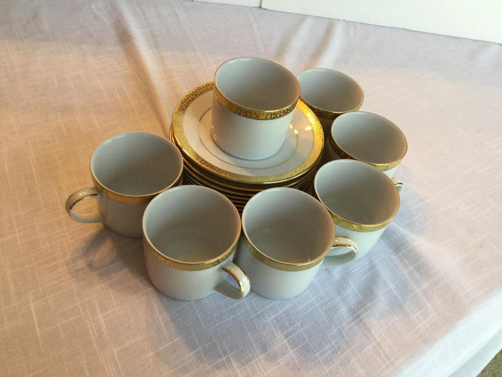 Vintage Royal Tettau Porcelain Espresso Cups & Saucers - Service for 7 - 5