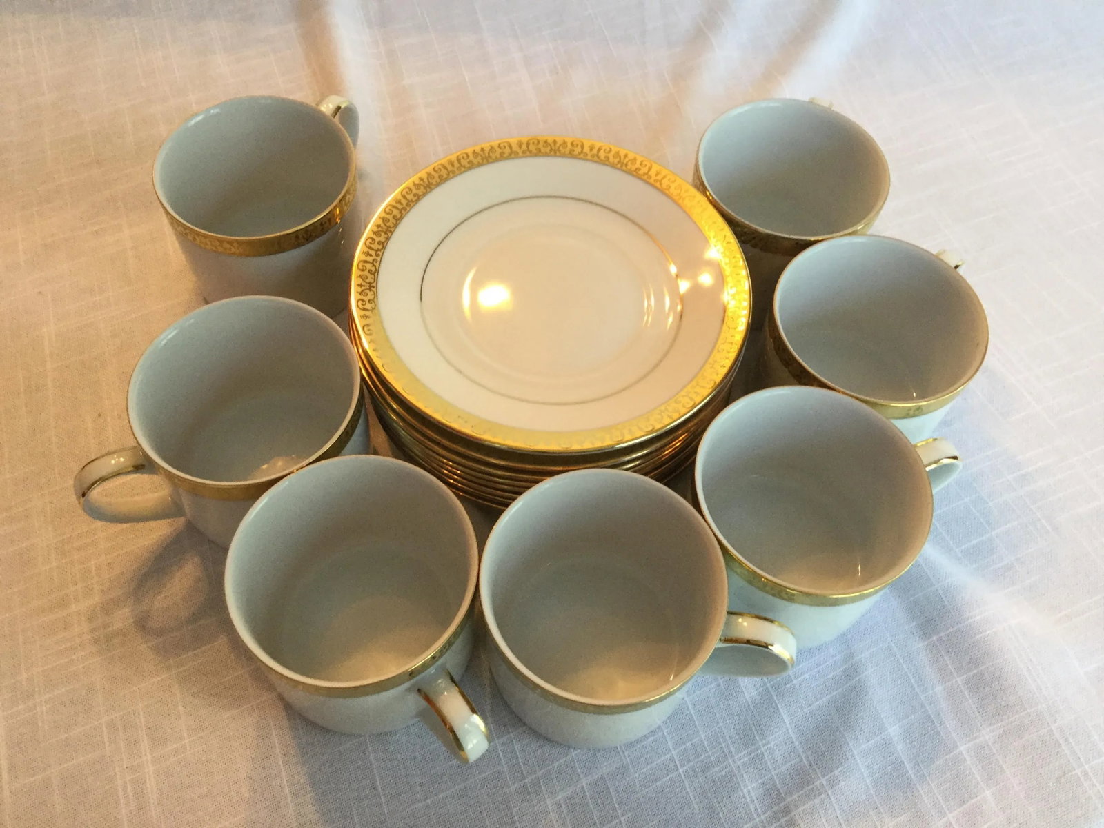 Vintage Royal Tettau Porcelain Espresso Cups & Saucers - Service for 7 - 6