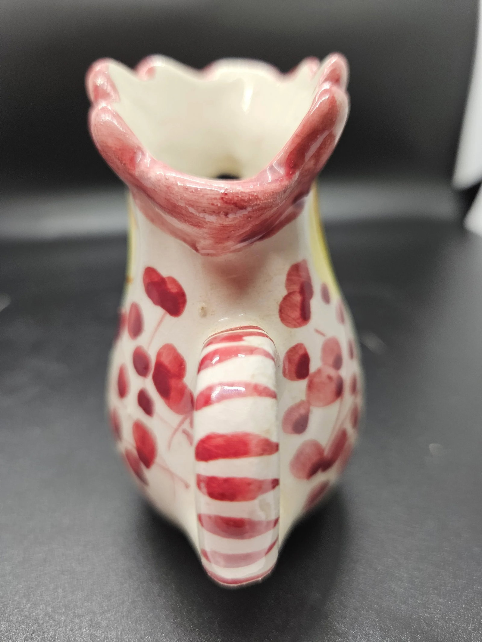 Hand Painted Made in Italy Ceramic Rooster Creamer Pitcher - 2