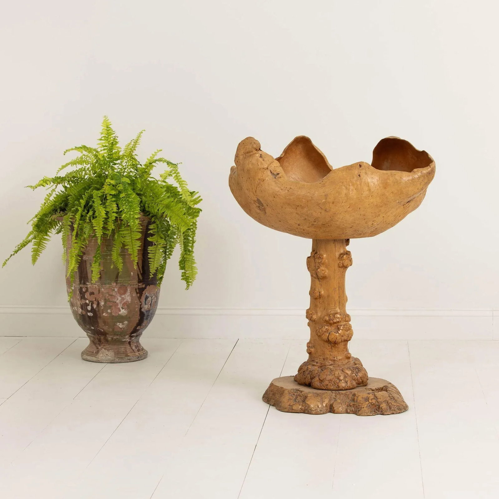 Mid 20th Century Large Swedish Birch and Pine Root Bowl Tazza on Base - 2
