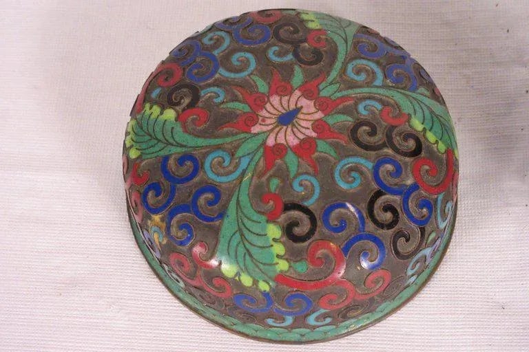 1910 Cloisonne Jar With Lid - 2