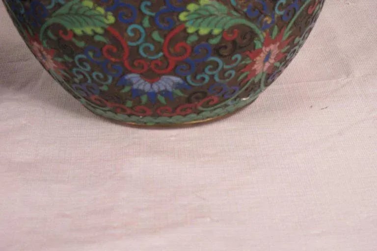1910 Cloisonne Jar With Lid - 3
