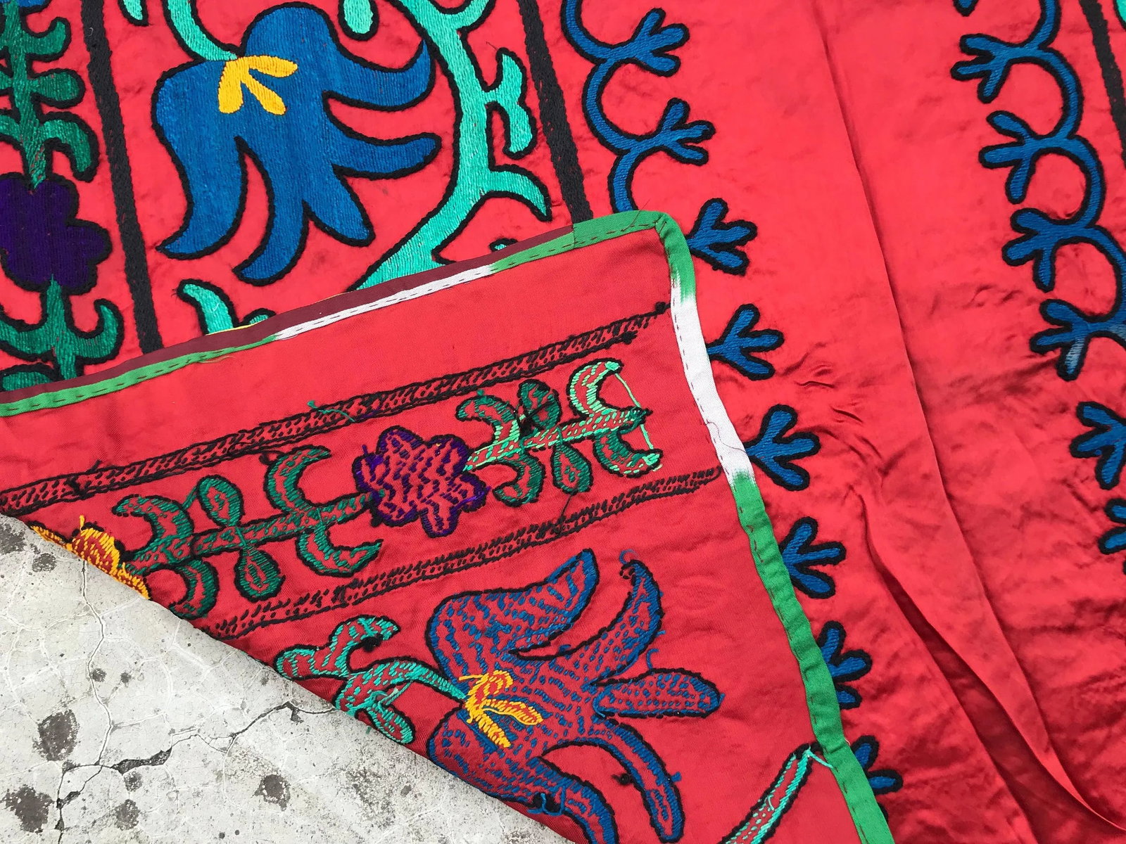Vintage Boho Silk Tablecloth / Tapestry - 2