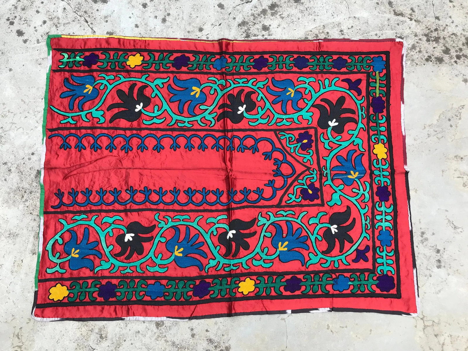 Vintage Boho Silk Tablecloth / Tapestry - 5