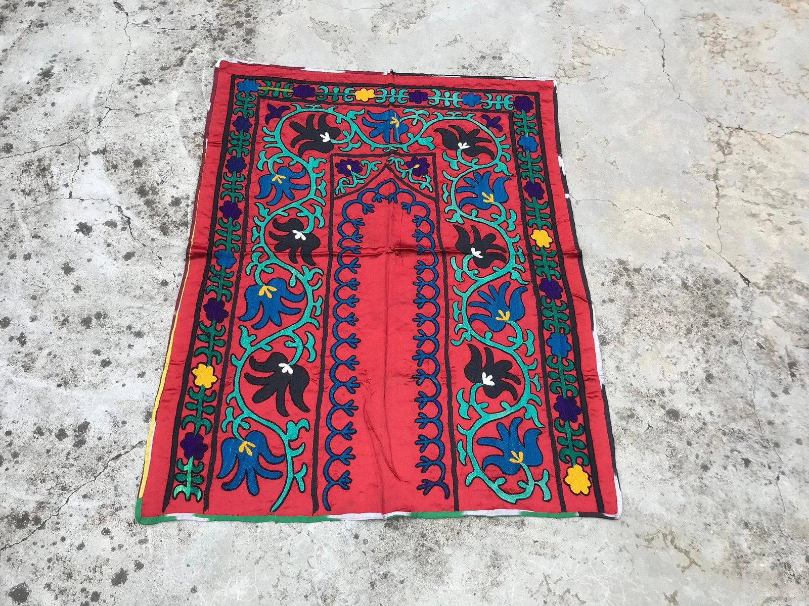 Vintage Boho Silk Tablecloth / Tapestry - 7