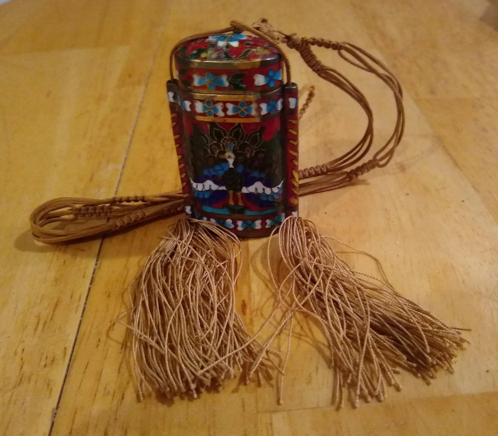 Vintage Chinese Cloissone Perfume Container Neckware - 5