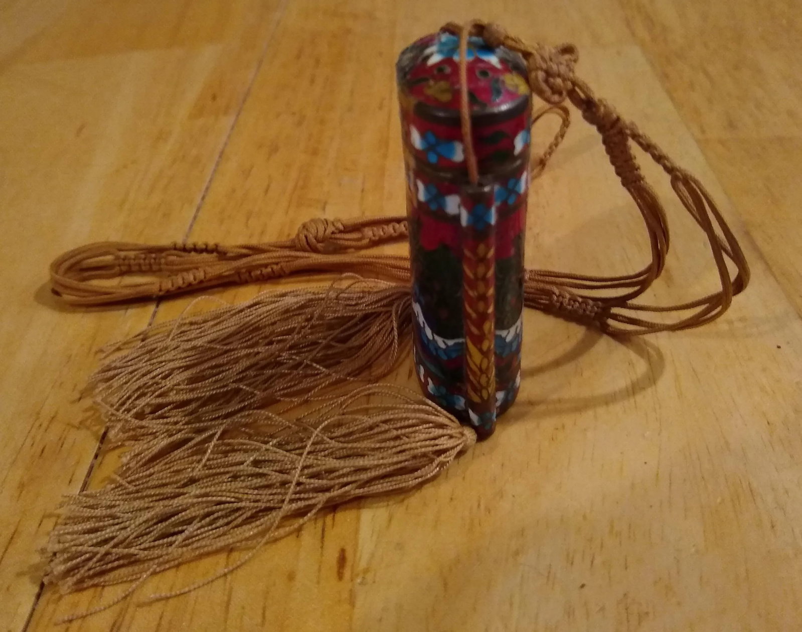 Vintage Chinese Cloissone Perfume Container Neckware - 6