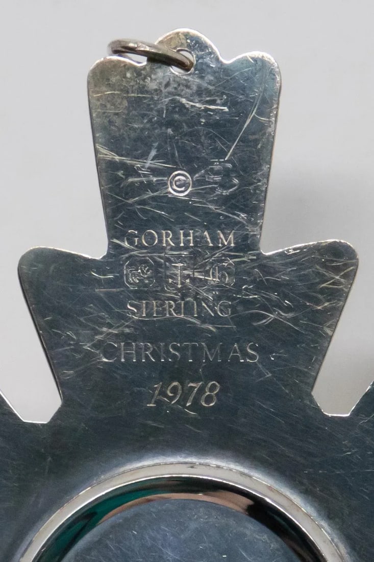 1978 Gorham Sterling Snowflake Ornament - 8