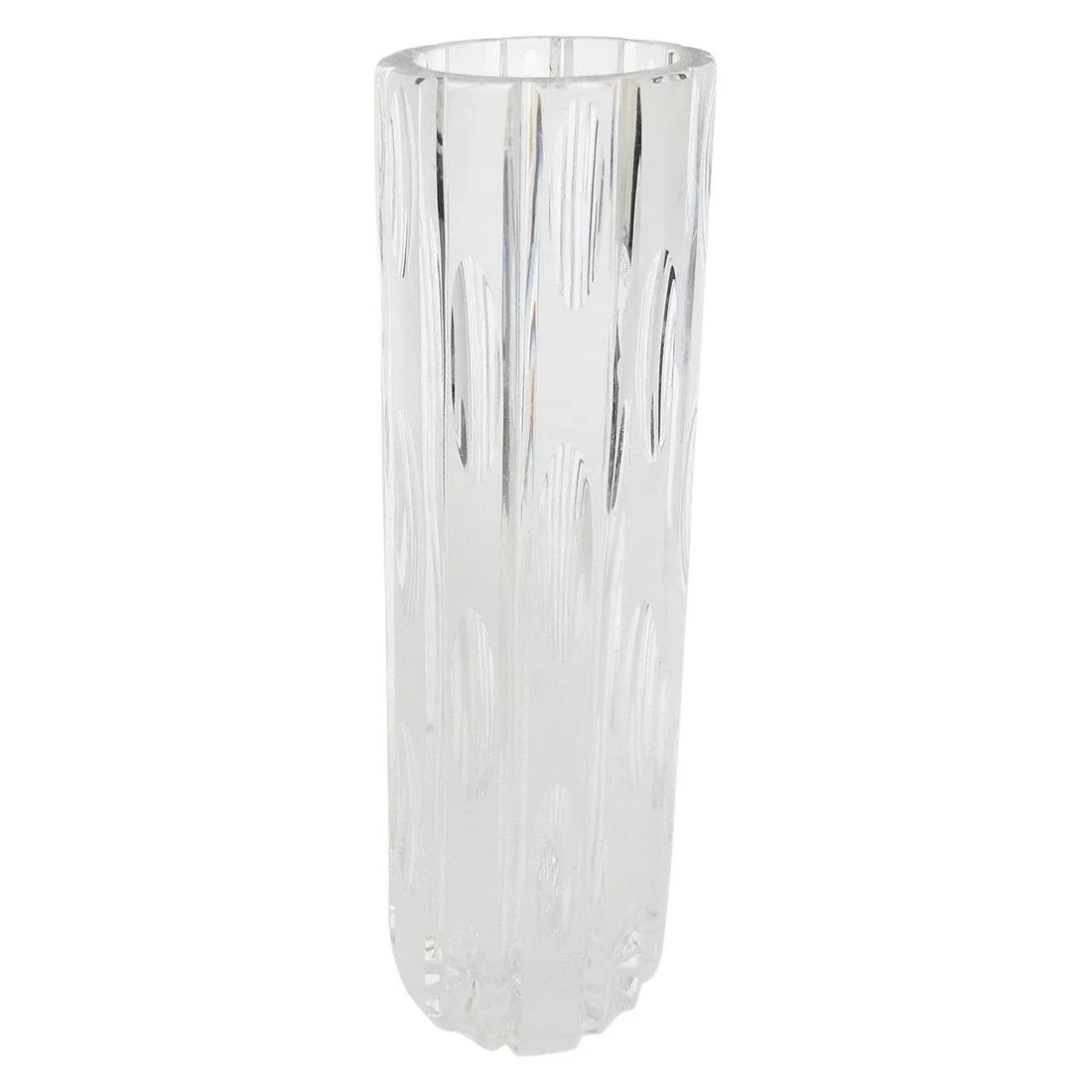 Round Modernist Crystal Vase - 3