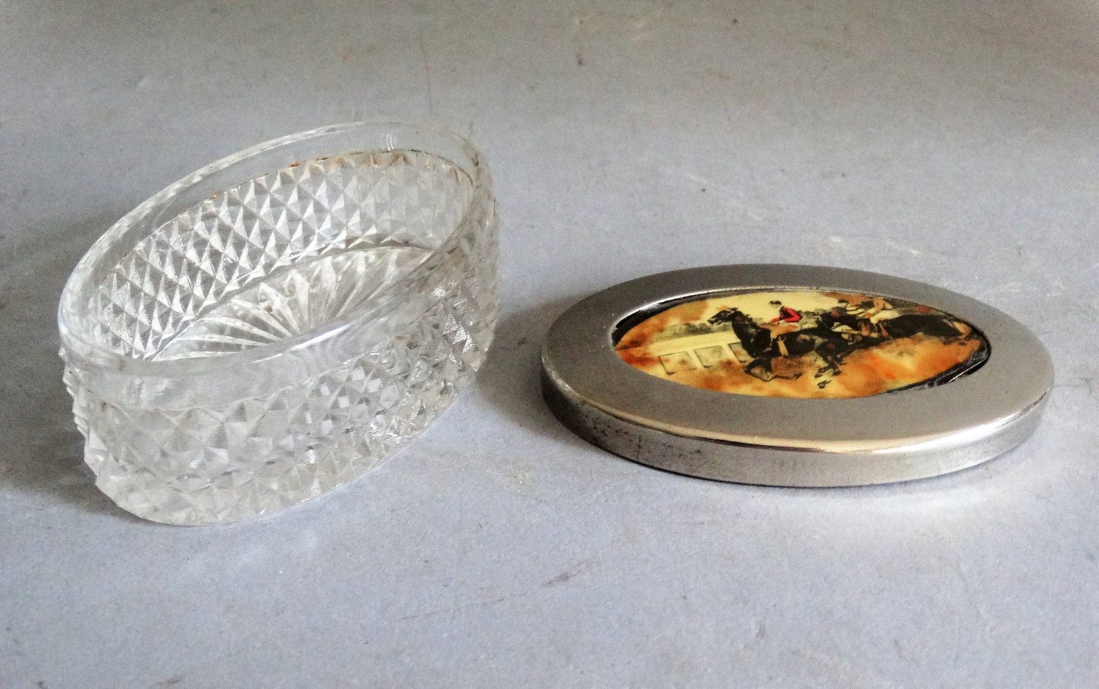 Vintage English Equestrian Trinket Box - 5