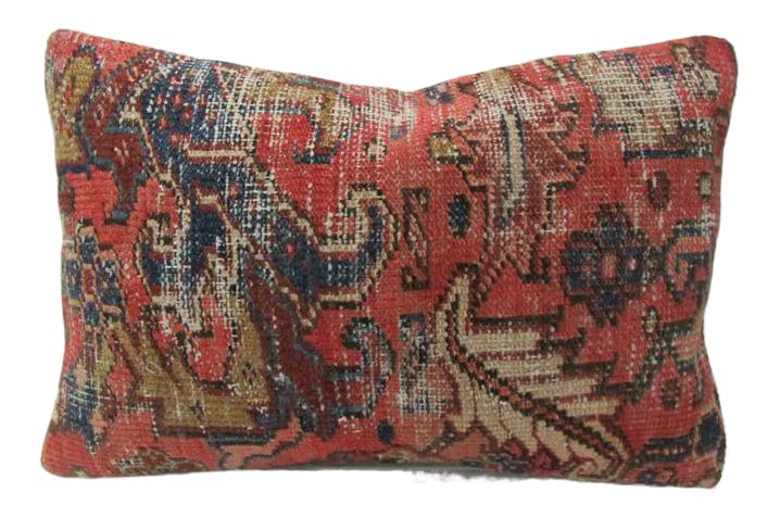 Turkish Handmade Decorative Cushion Cover - 24"W x 16"H: This is a pillow cover made from a vintage kilim rug. The piece was properly washed and ready to use. Pillow inserts not included. Condition: Alterations: Original Condition Unaltered Imperfections:
