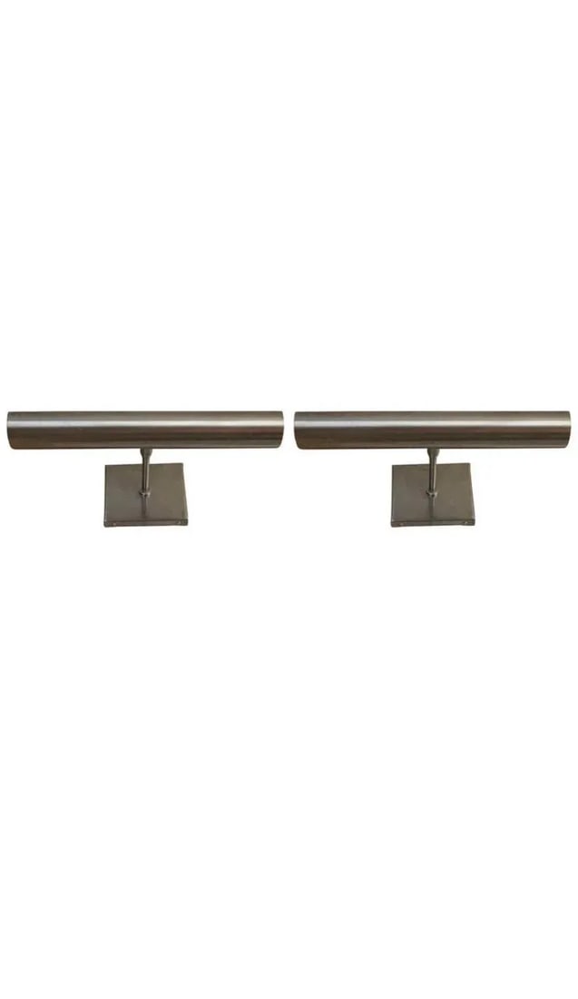 Modern Stainless Steel Sconces - a Pair - 8