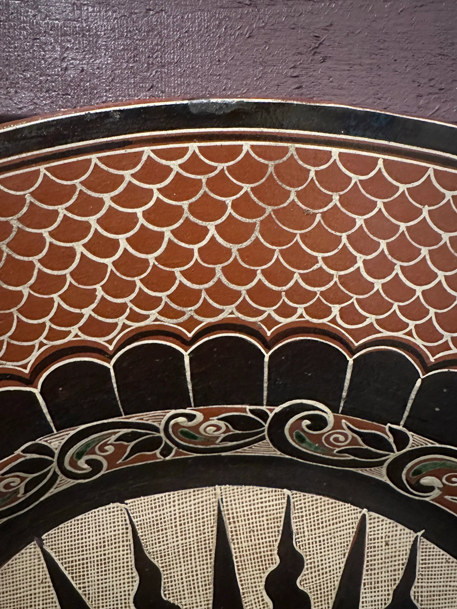 Late 20th Century Sun Folk Art Plate From Tonala, Mexico - 3